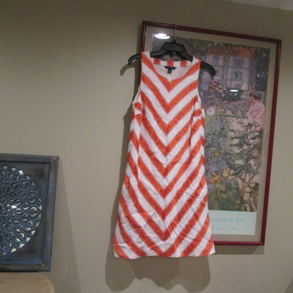 Tommy Hilfiger sleeveless orange striped dress
